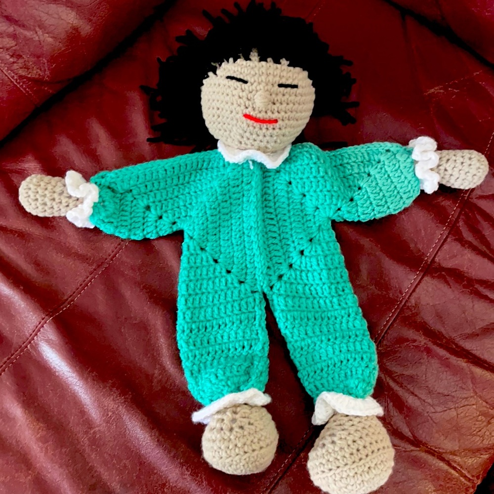 Homemade crocheted doll